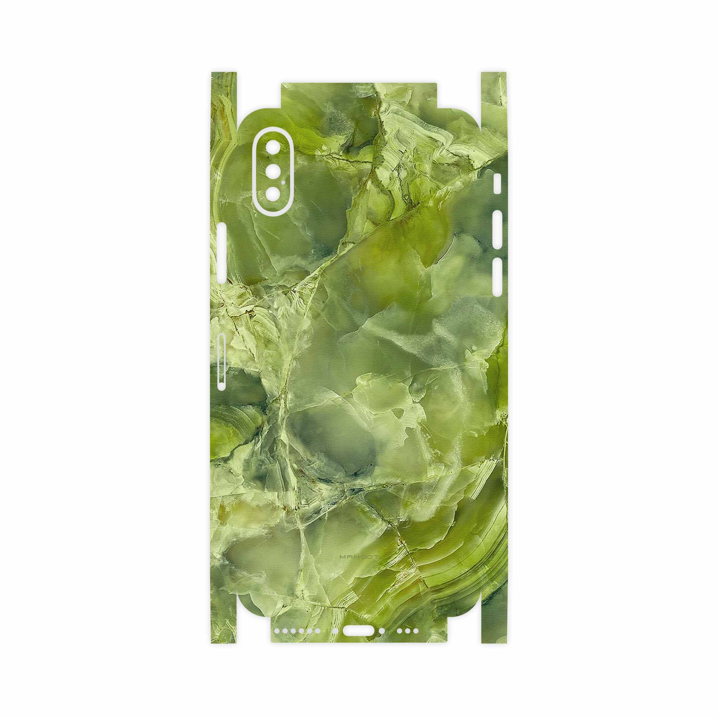 برچسب پوششی ماهوت مدل Green Crystal Marble-FullSkin مناسب برای گوشی موبایل اپل iPhone XS