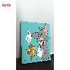 تابلو شاسی ونسونی طرح Tom and Jerry سایز 50x70 سانتی متر