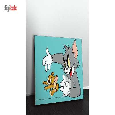 تابلو شاسی ونسونی طرح Tom and Jerry سایز 50x70 سانتی متر