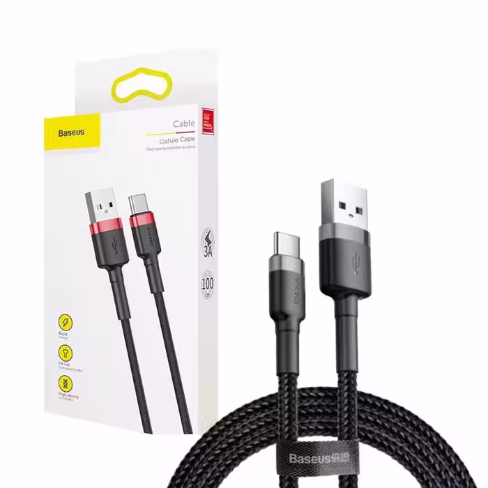 کابل تبدیل USB به USB-C باسئوس مدل CAFULE CATKLF-BG1 طول 1 متر
