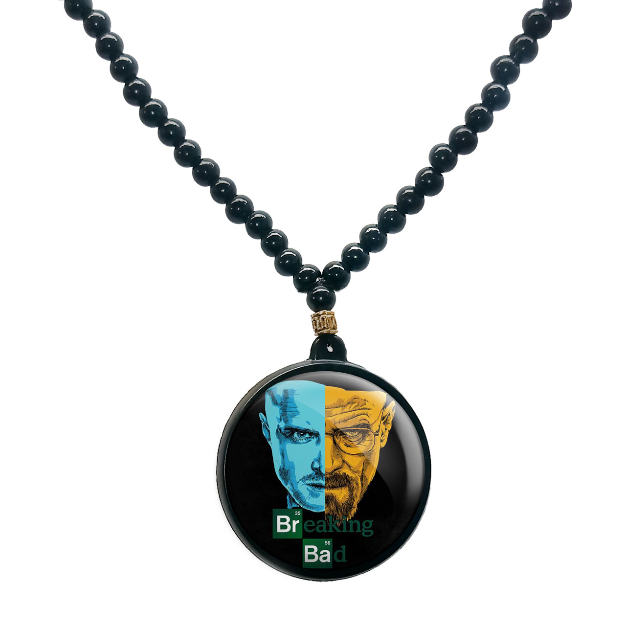 گردنبند پرمانه طرح بریکینگ بد کد pmd.8159 مدل دو طرفه