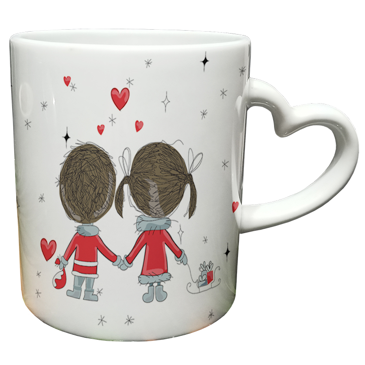 ماگ مدل دسته قلبی طرح عاشقانه کد 8