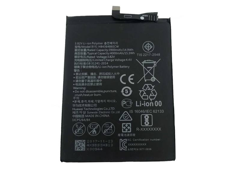 باتری موبایل هوآوی مدل HB436486ECW با ظرفیت 4000mAh مناسب برای گوشی موبایل هوآوی MATE 10