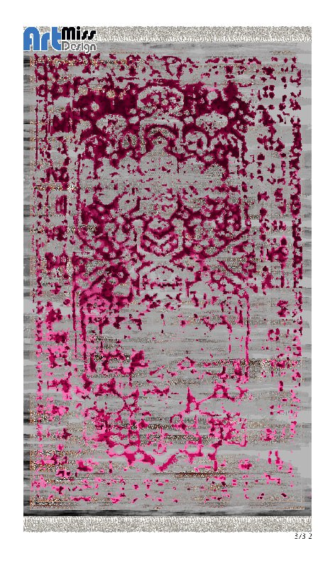 قالیچه درجه1 در ابعاد متنوع با ترمز فرش زمینه صورتی ترک