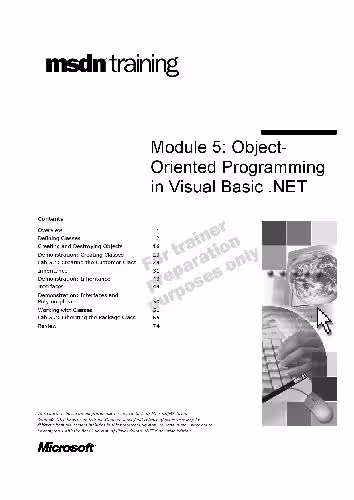 خرید و دانلود نسخه کامل کتاب VB NET - Module 5 Object-Oriented Programming in Visual Basic NET