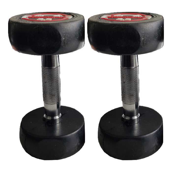 دمبل رکورد مدل new وزن 5 کیلوگرم مجموعه 2 عددی