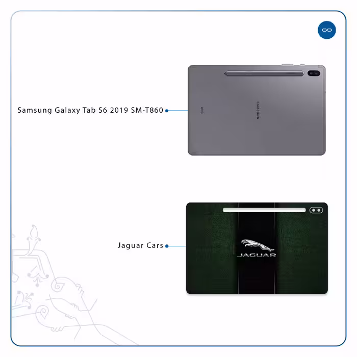 برچسب پوششی ماهوت مدل Jaguar Cars مناسب برای تبلت سامسونگ Galaxy Tab S6 2019 SM-T860