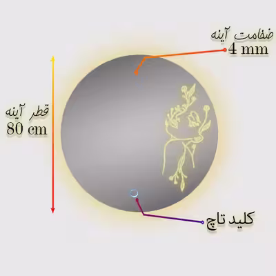 آینه سرویس بهداشتی کد 80 LA01