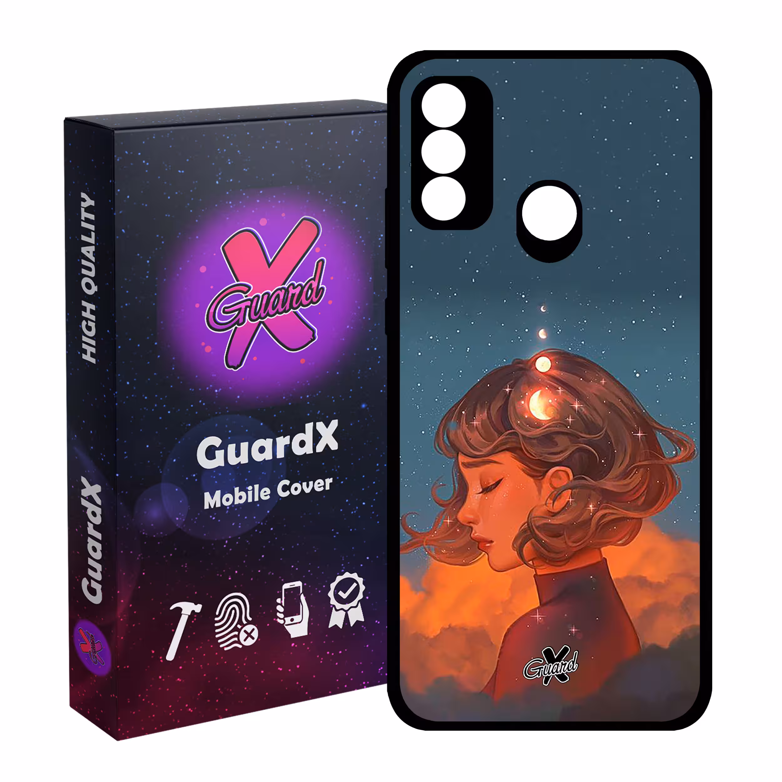 کاور گارد ایکس طرح Girl مدل Glass10302 مناسب برای گوشی موبایل هوآوی P Smart 2020