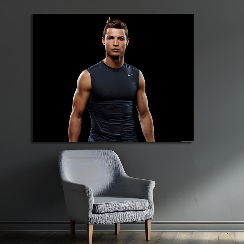 تابلو شاسی مدل کریستیانو رونالدو کد FT100 | دنیای قاب