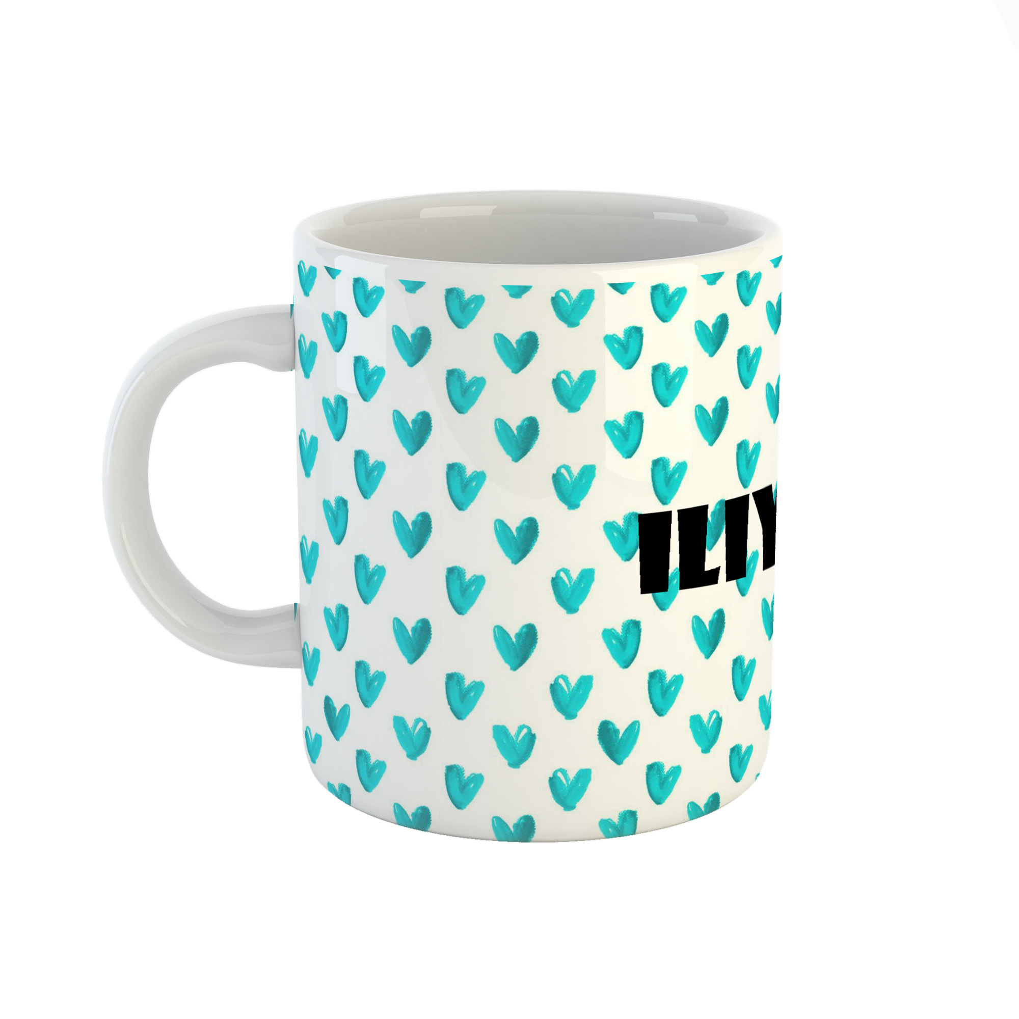 ماگ طرح اسم ایلیا مدل قلب کد 1286