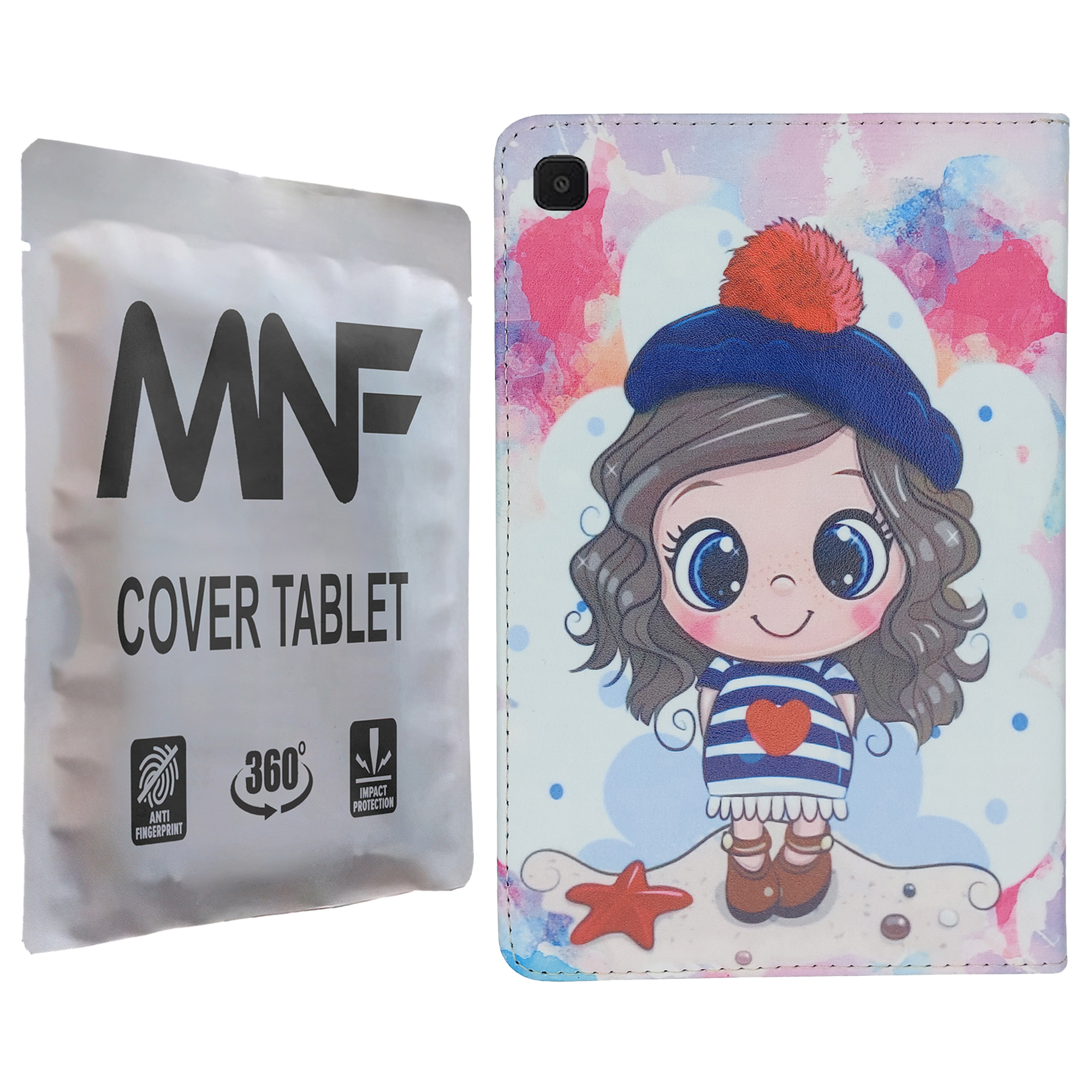 کیف کلاسوری ام ان اف طرح دختر زیبا کد M-238 مناسب برای تبلت سامسونگ Galaxy Tab A 10.1 2019 T510 / T515