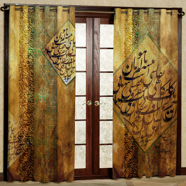 پرده پانچی مدل مخمل کد 6278 سایز 280x140 سانتی متر