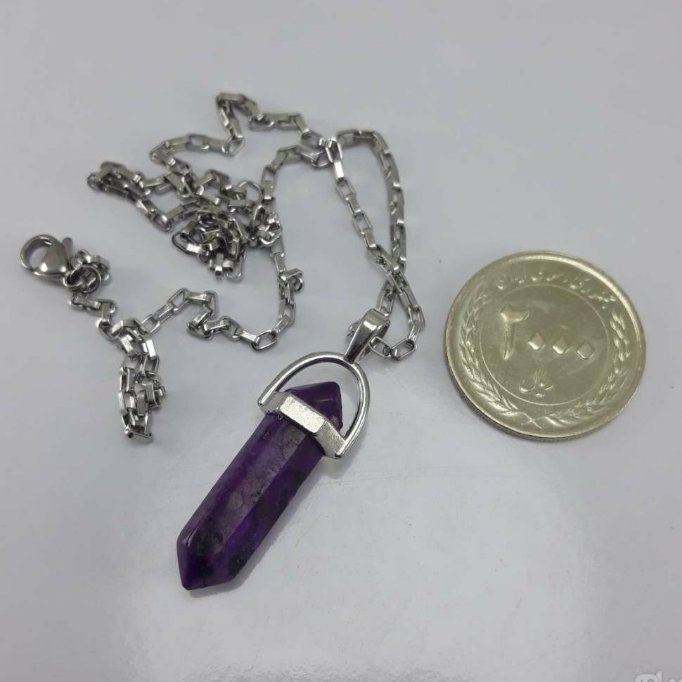 گردنبند سنگی جاسپر بنفش بسیار خاص