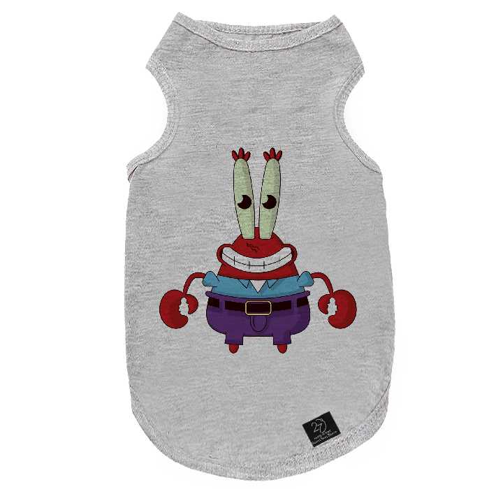 لباس سگ و گربه 27 طرح آقای خرچنگ کد T09 سایز L