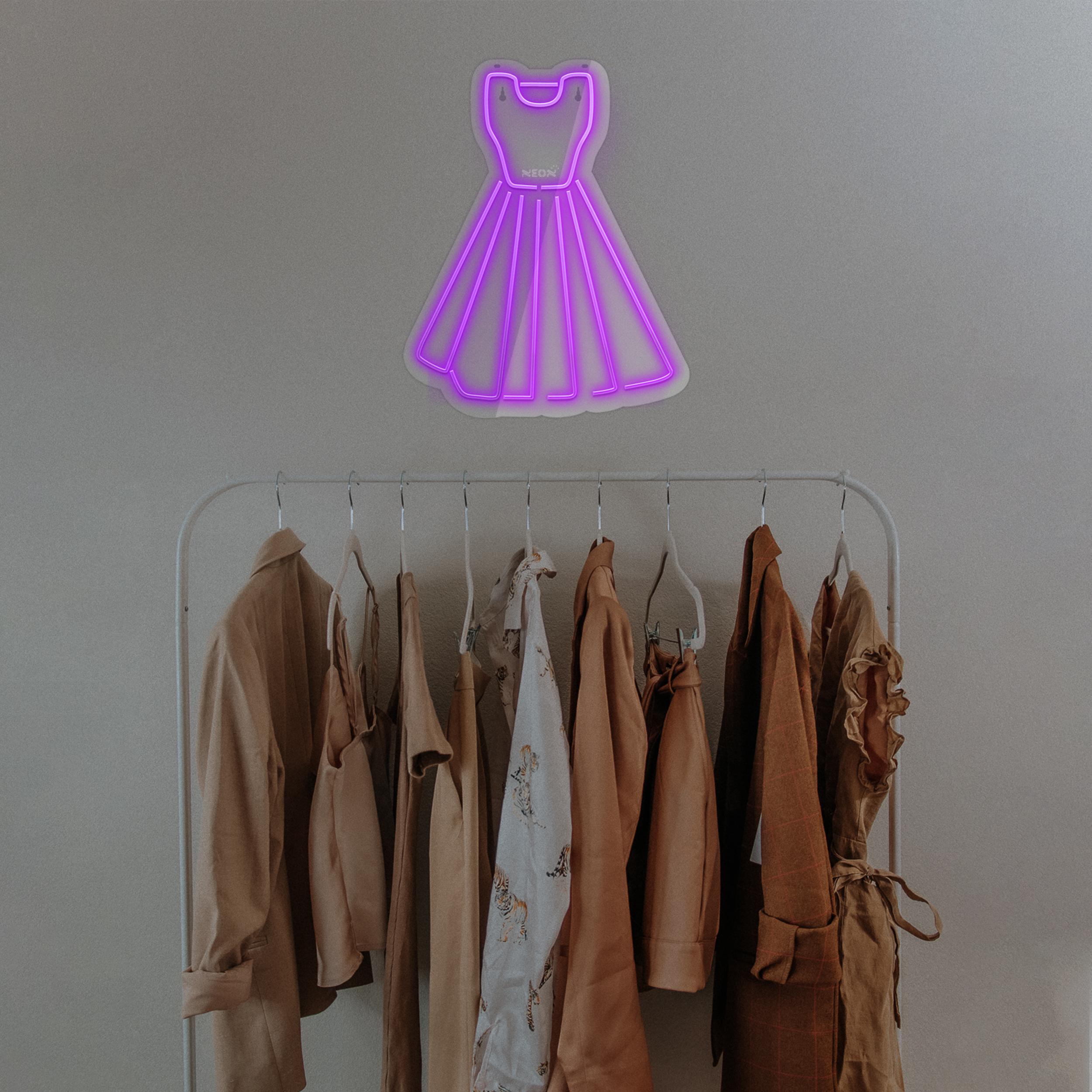 چراغ دیواری نئون دیزاین طرح Women-Clothes_PR