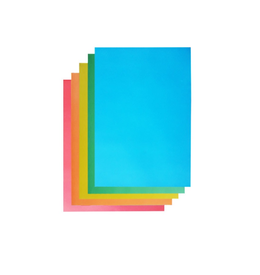 مقوا 5 رنگ دو رو رنگی بسته 100 عددی سایز 50*35