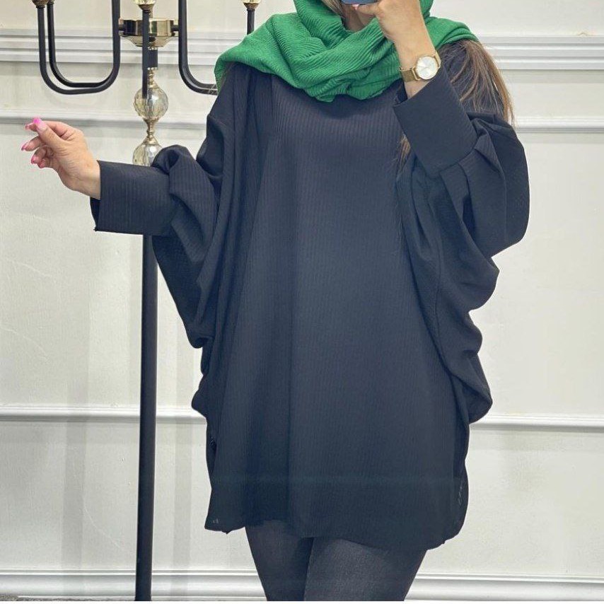 پوشاک زنانه دخترانه مانتو کیمونو حریر میله ای زنانه مانتو جلو بسته شیک وسبک آستین مچی دخترانه