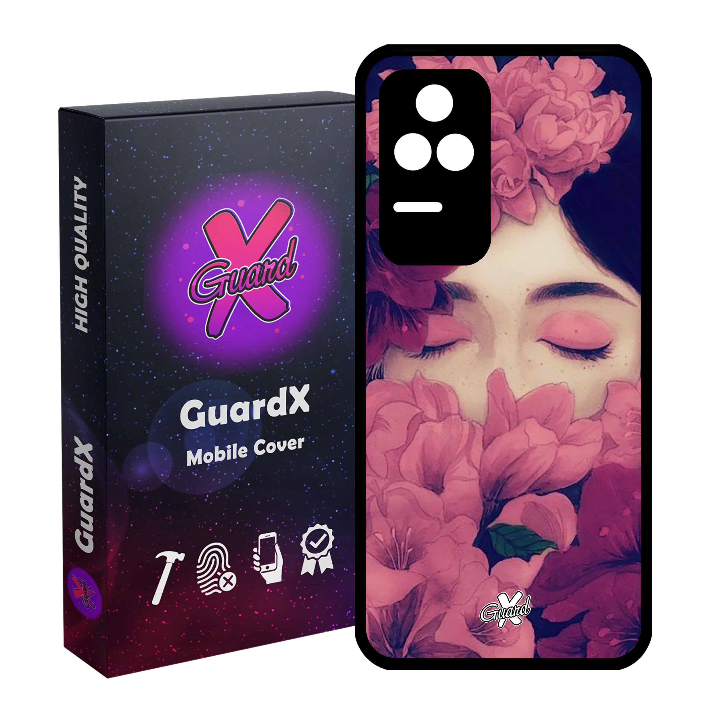 کاور گارد ایکس طرح Girl مدل Glass10027 مناسب برای گوشی موبایل شیائومی Poco F4/Redmi K40S