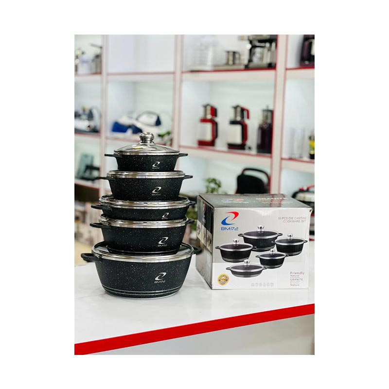 سرویس قابلمه گرانیتی ۱۰ پارچه مدل BM-72 | ژینال