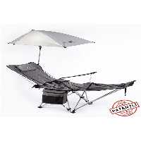 صندلی کمپ خاکستری اردوگاه Legend Umbrella که می تواند با سایه قرار بگیرد فانکی چیز Funky Chairs