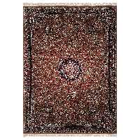 فرش ماشینی زمرد مشهد مدل 210067 زمینه گردویی