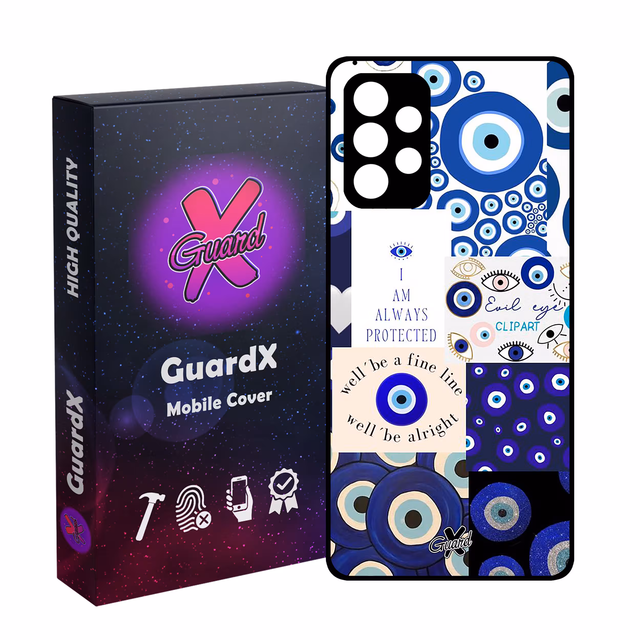 کاور گارد ایکس طرح چشم نظر مدل Glass10430 مناسب برای گوشی موبایل سامسونگ galaxy A32 4G