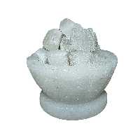 آباژور سنگ نمک مدل کاسه شیاردار پایه سنگی کد 200