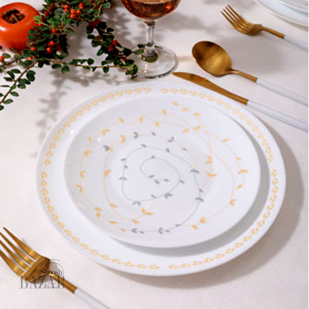 سرویس پذیرایی 28 پارچه پارس اپال طرح پیچک کد 942