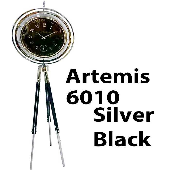 ساعت ایستاده آرتمیس کد 6010 Silver Black نقره ای مشکی