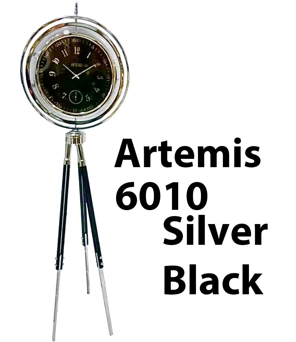ساعت ایستاده آرتمیس کد 6010 Silver Black نقره ای مشکی