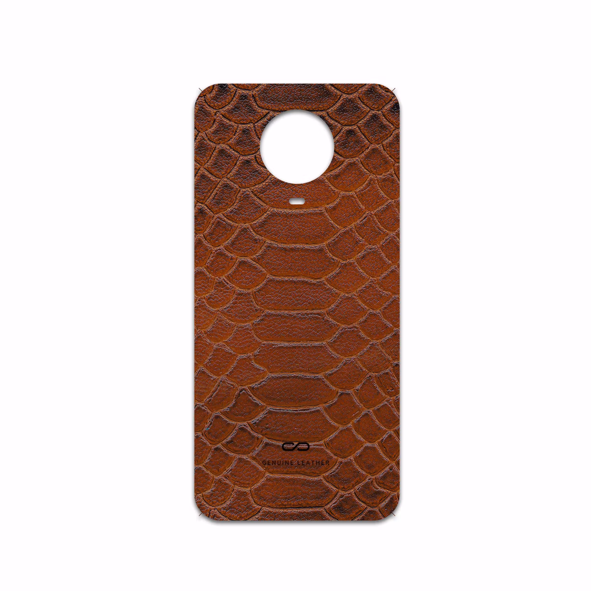 برچسب پوششی ماهوت مدل Brown-Snake-Leather مناسب برای گوشی موبایل نوکیا G20