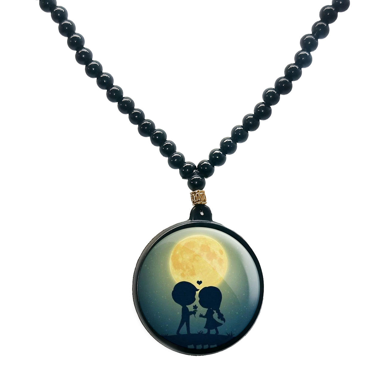 گردنبند پرمانه طرح عاشقانه کد pmd.5357 مدل دو طرفه