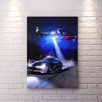 تابلو اتاق گیمینگ بازی need for speed طرح ماشین آلفارومئو پلیس BAs-4997