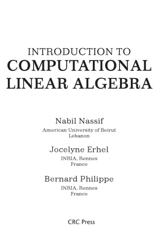 خرید و دانلود نسخه کامل کتاب Introduction to Computational Linear Algebra