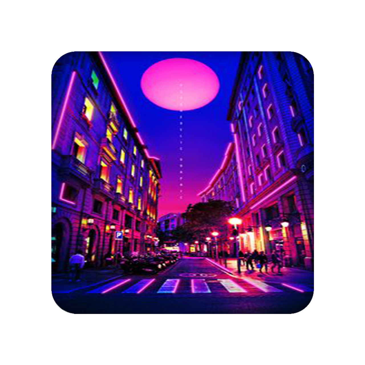 زیر لیوانی طرح شب کد 1384