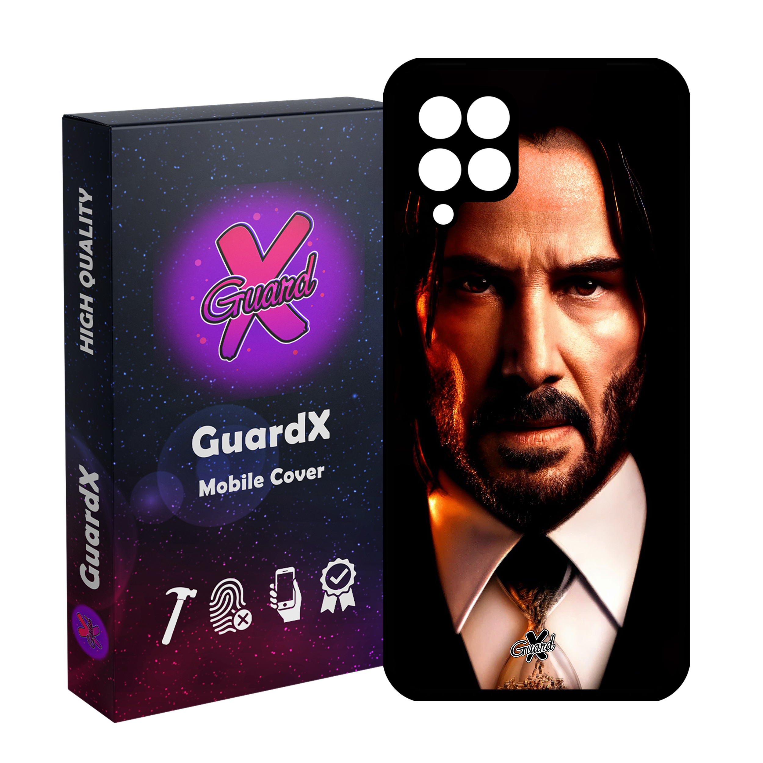 کاور گارد ایکس طرح جان ویک مدل Glass10573 مناسب برای گوشی موبایل سامسونگ Galaxy A12/M12/F12