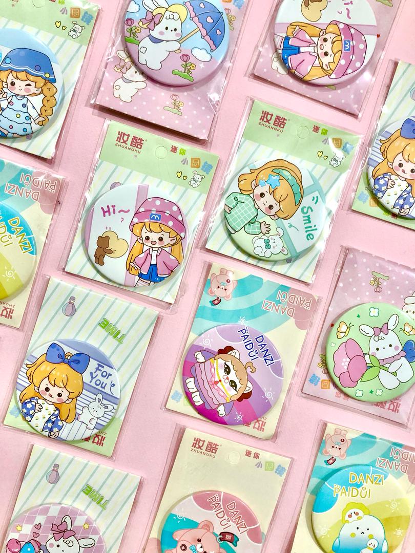 آینه فانتزی جیبی مدل دختر کیوت