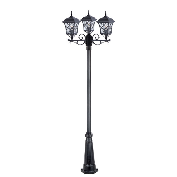 چراغ حیاطی ایستاده سه شعله شفق مدل پاسارگاد کد 8433