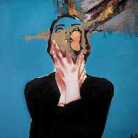 تابلو نقاشی اکریلیک طرح زن کد 018