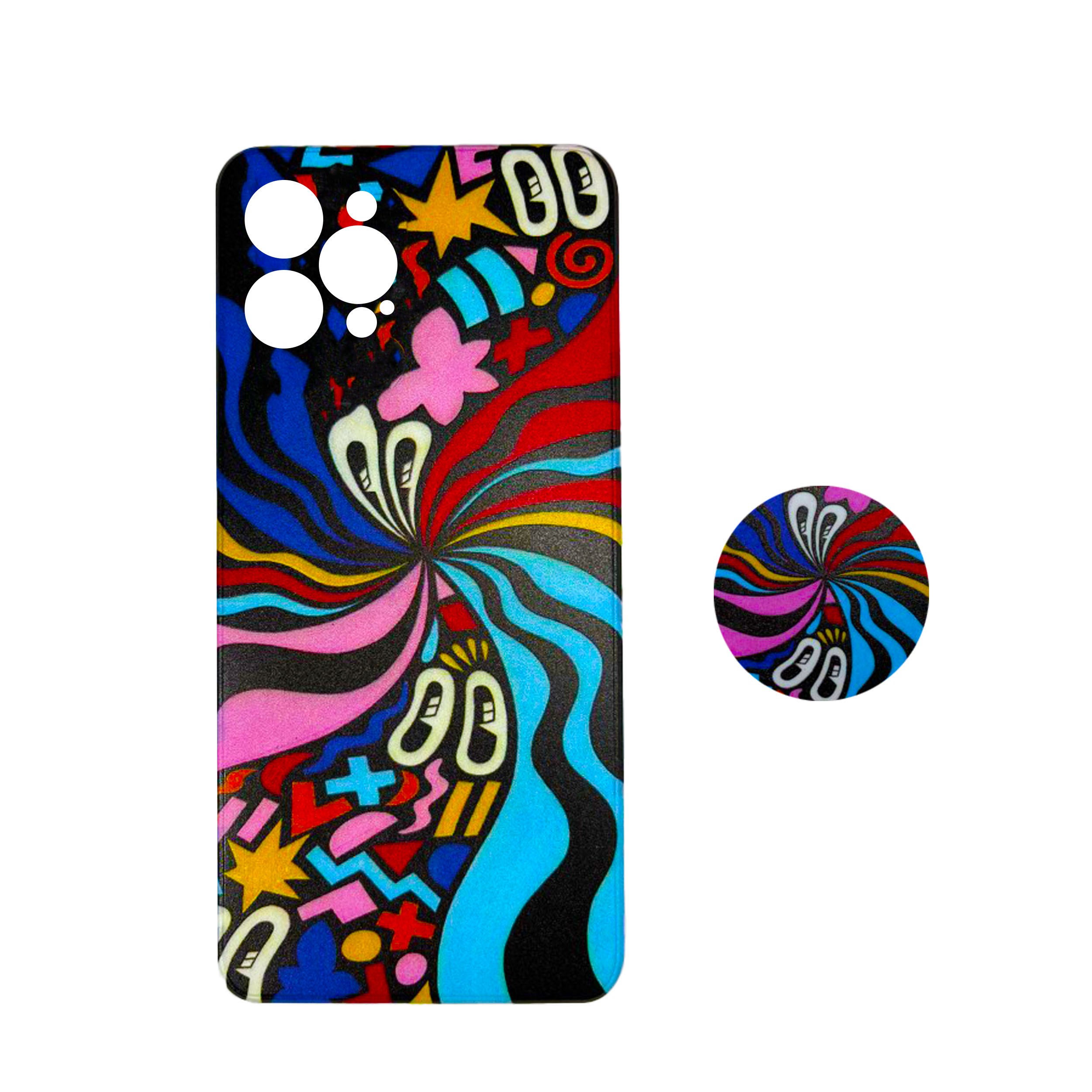 کاور مدل سیلیکونی مناسب برای گوشی موبایل اپل iphone 13 pro max به همراه پاپ سوکت