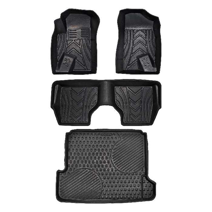  کفپوش سه بعدی خودرو پانیذ مدل پشت نمدی TATN مناسب برای سمند به همراه کفپوش صندوق