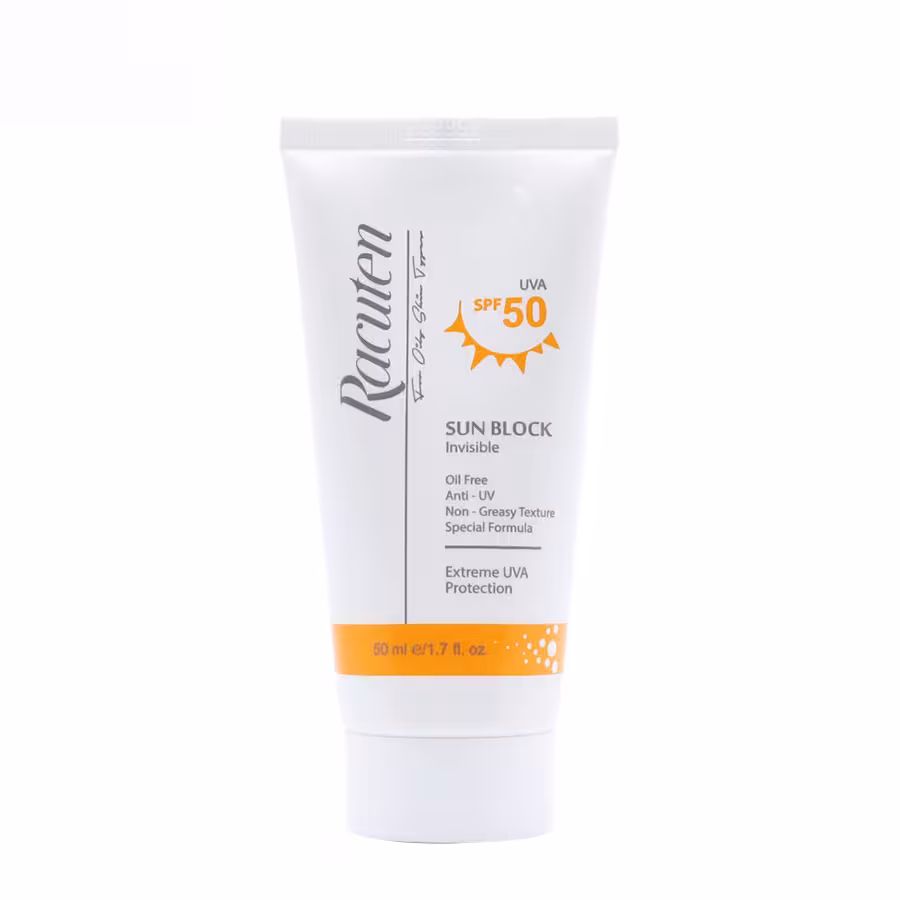 ضد آفتاب بی رنگ پوست های چرب و مختلط راکوتن | SPF 50| حجم 50ml