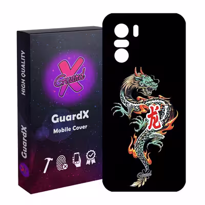 کاور گارد ایکس طرح Dragon مدل Glass10296 مناسب برای گوشی موبایل شیائومی Poco F3/MI 11X/MI 11X Pro/Redmi K40/K40 Pro