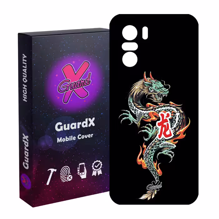 کاور گارد ایکس طرح Dragon مدل Glass10296 مناسب برای گوشی موبایل شیائومی Poco F3/MI 11X/MI 11X Pro/Redmi K40/K40 Pro