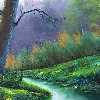 تابلو نقاشی رنگ و روغن طرح منظره پس از باران