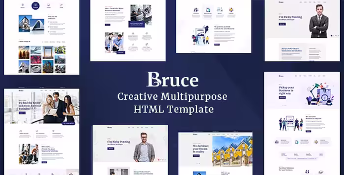 دانلود قالب اچ تی ام ال Bruce