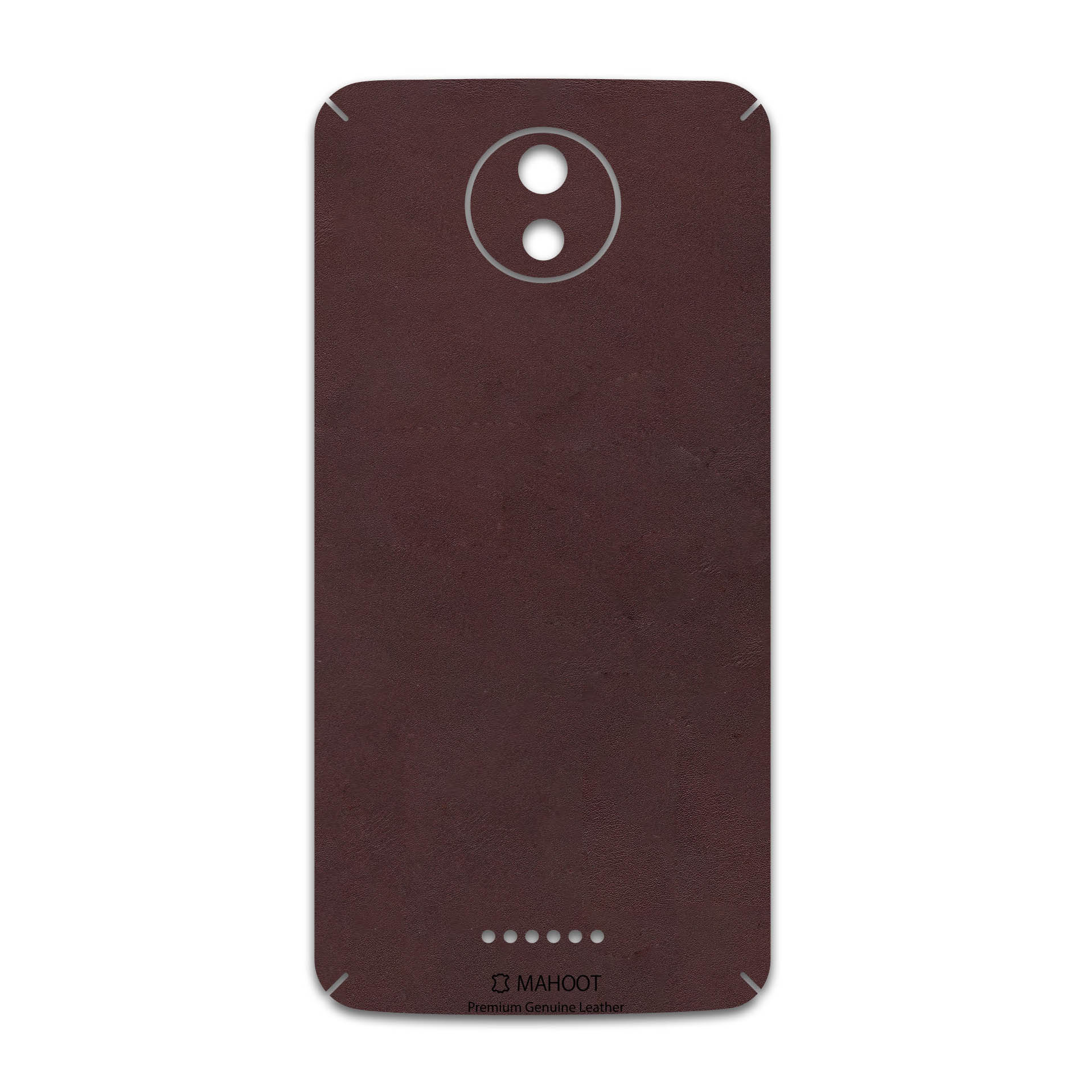 برچسب پوششی ماهوت مدل Matte-Dark-Brown-Leather مناسب برای گوشی موبایل موتورولا Moto C Plus