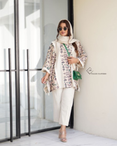 پانچو زنانه ساتن مدل پانیذ