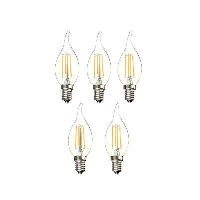 لامپ فیلامنتی 6 وات مدل اشکی  کد 010 بسته پنج عددی